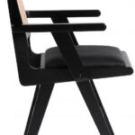 Abby Vegan Leather Upholstered Dining Arm Chair
