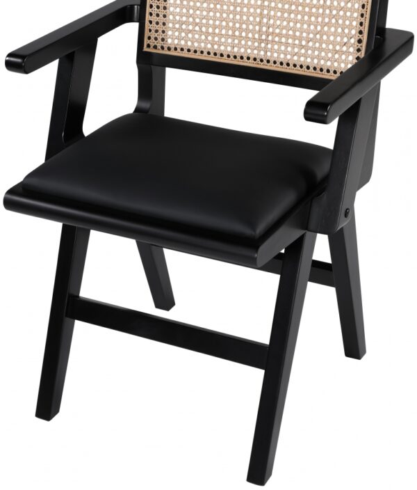 Abby Vegan Leather Upholstered Dining Arm Chair