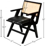 Abby Vegan Leather Upholstered Dining Arm Chair