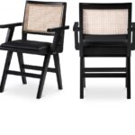 Abby Vegan Leather Upholstered Dining Arm Chair