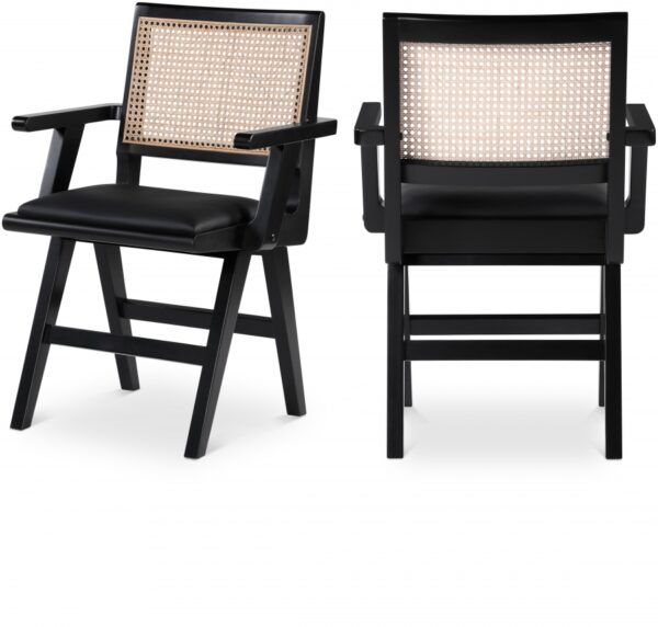 Abby Vegan Leather Upholstered Dining Arm Chair