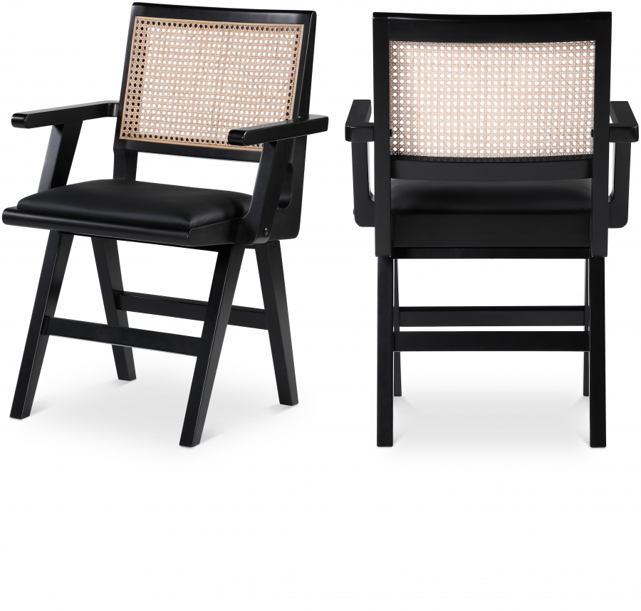 Abby Vegan Leather Upholstered Dining Arm Chair