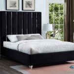 Enzo Velvet Upholstered Bed