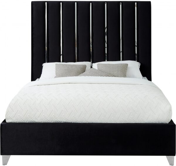 Enzo Velvet Upholstered Bed