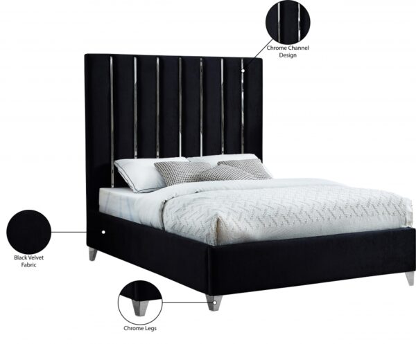 Enzo Velvet Upholstered Bed