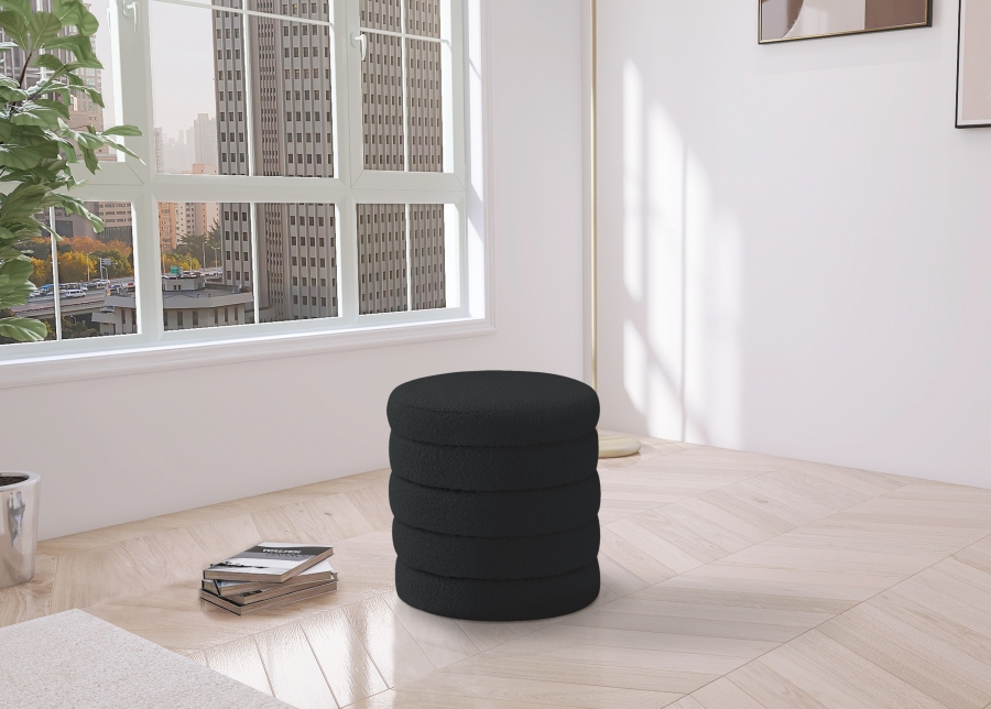 Aphia Boucle Fabric Upholstered Stool