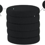Aphia Boucle Fabric Upholstered Stool