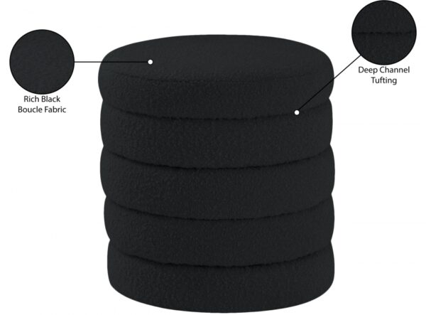 Aphia Boucle Fabric Upholstered Stool