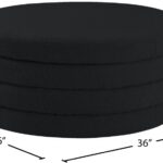 Aphia Boucle Fabric Upholstered Ottoman