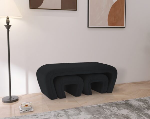 Odelia Boucle Fabric Upholstered Bench
