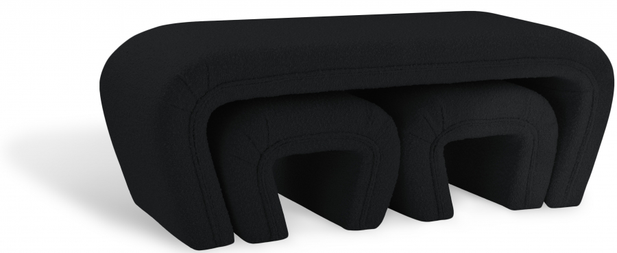 Odelia Boucle Fabric Upholstered Bench