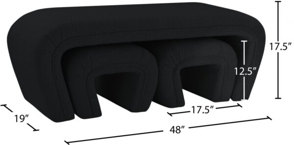 Odelia Boucle Fabric Upholstered Bench