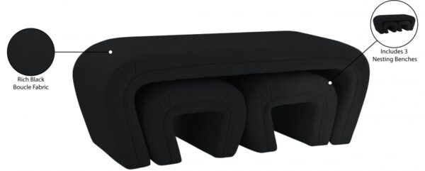 Odelia Boucle Fabric Upholstered Bench
