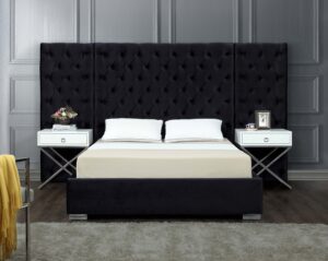 Grande Velvet Upholstered Bed
