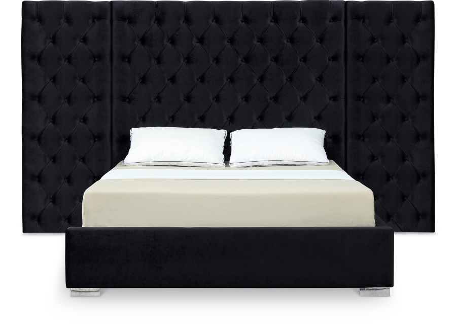 Grande Velvet Upholstered Bed