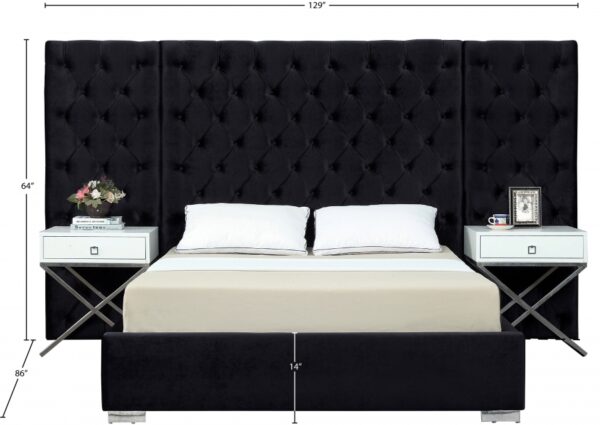 Grande Velvet Upholstered Bed