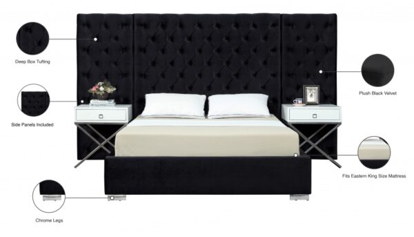 Grande Velvet Upholstered Bed