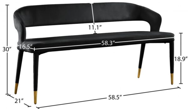 Destiny Velvet Upholstered Bench