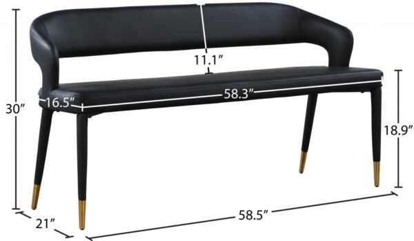 Destiny Vegan Leather Upholstered Bench