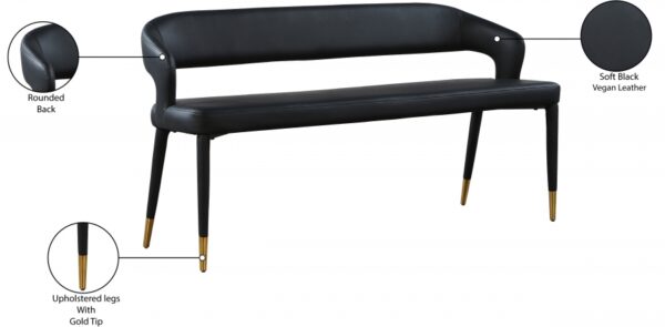 Destiny Vegan Leather Upholstered Bench