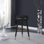 Coral Boucle Fabric Upholstered Bar Stool
