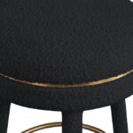 Coral Boucle Fabric Upholstered Bar Stool