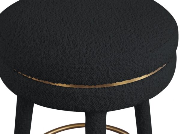 Coral Boucle Fabric Upholstered Bar Stool