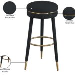 Coral Boucle Fabric Upholstered Bar Stool