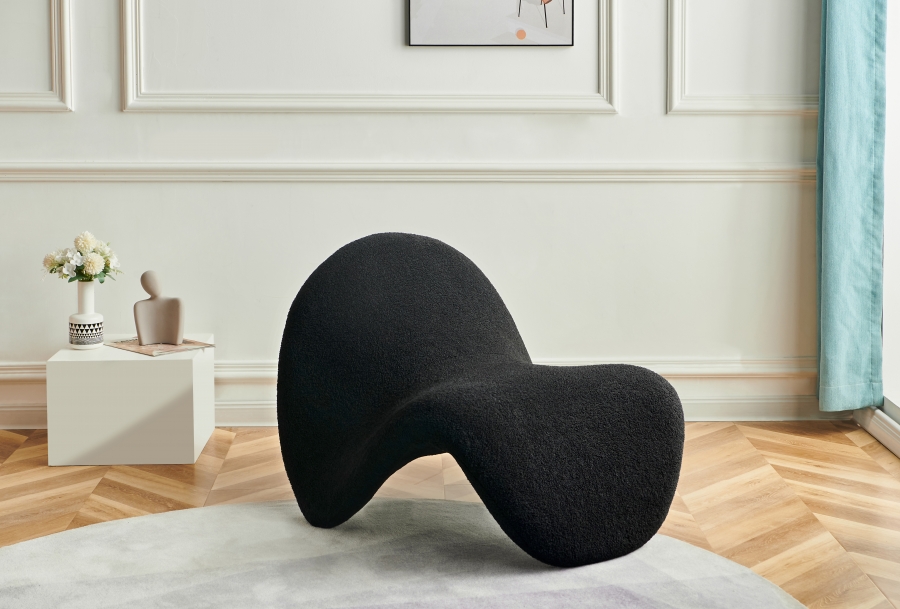 Theodore Faux Sherling Upholstered Accent Chair
