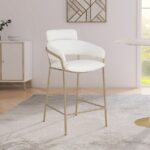 Yara Vegan Leather Upholstered Counter Stool