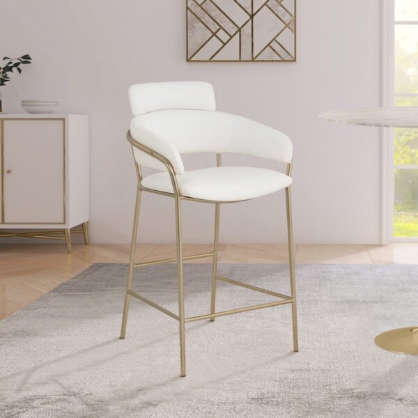 Yara Vegan Leather Upholstered Counter Stool