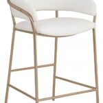 Yara Vegan Leather Upholstered Counter Stool