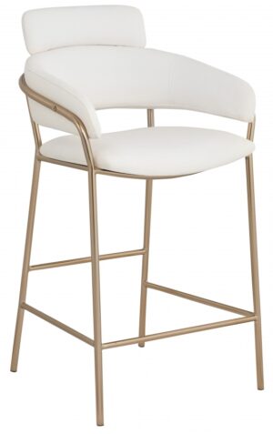 Yara Vegan Leather Upholstered Counter Stool