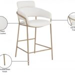 Yara Vegan Leather Upholstered Counter Stool