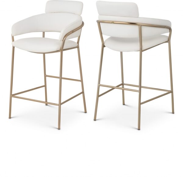 Yara Vegan Leather Upholstered Counter Stool