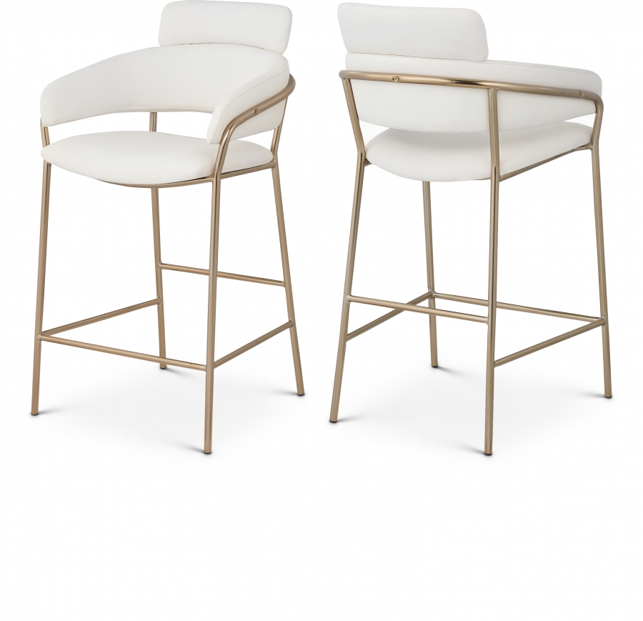 Yara Vegan Leather Upholstered Counter Stool