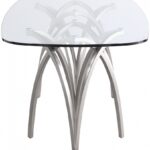 Madelyn 90.5" Glass Top And Metal Base Dining Table
