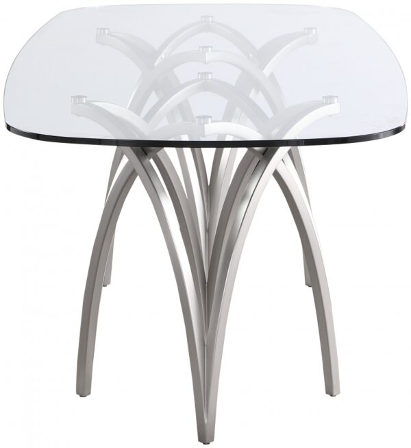 Madelyn 90.5" Glass Top And Metal Base Dining Table