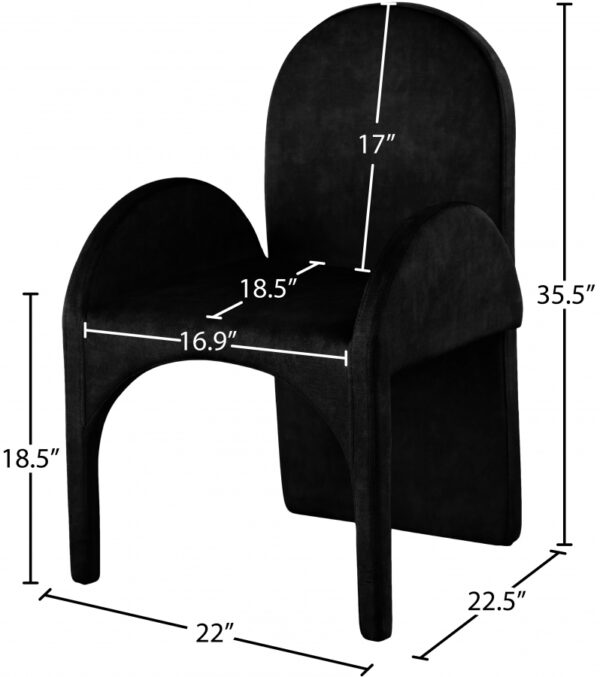 Summer Velvet Upholstered Dining Arm Chair