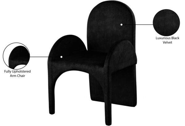 Summer Velvet Upholstered Dining Arm Chair