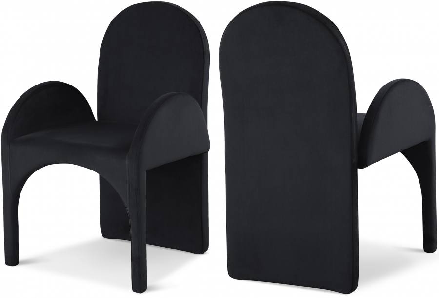 Summer Velvet Upholstered Dining Arm Chair