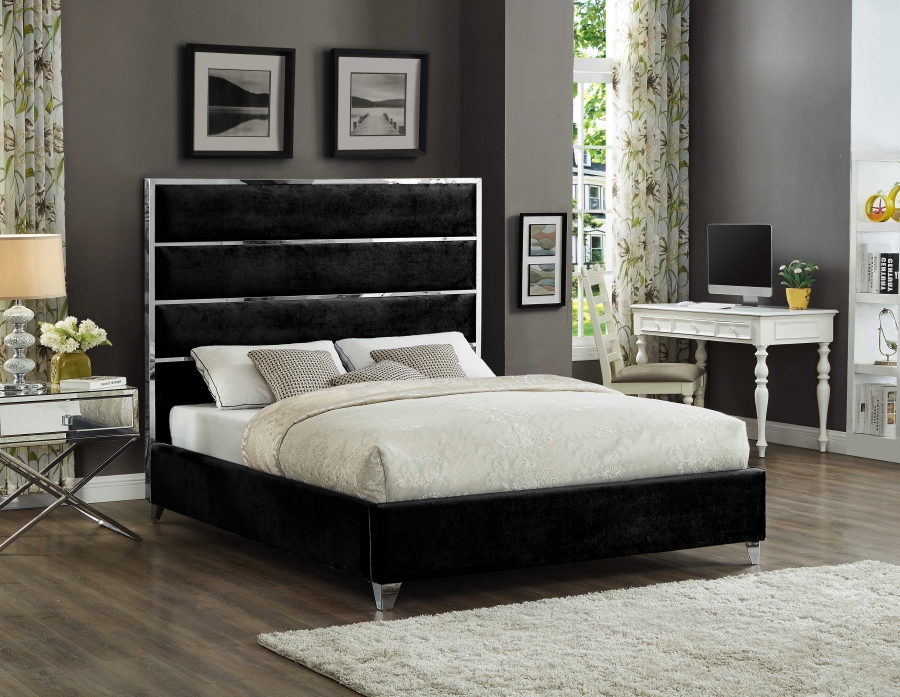 Zuma Velvet Upholstered Bed