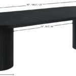 Belinda 90" - 123" Oak Wood Extendable Dining Table