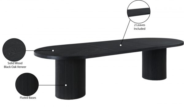 Belinda 90" - 123" Oak Wood Extendable Dining Table