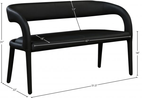 Sylvester Vegan Leather Upholstered Bench