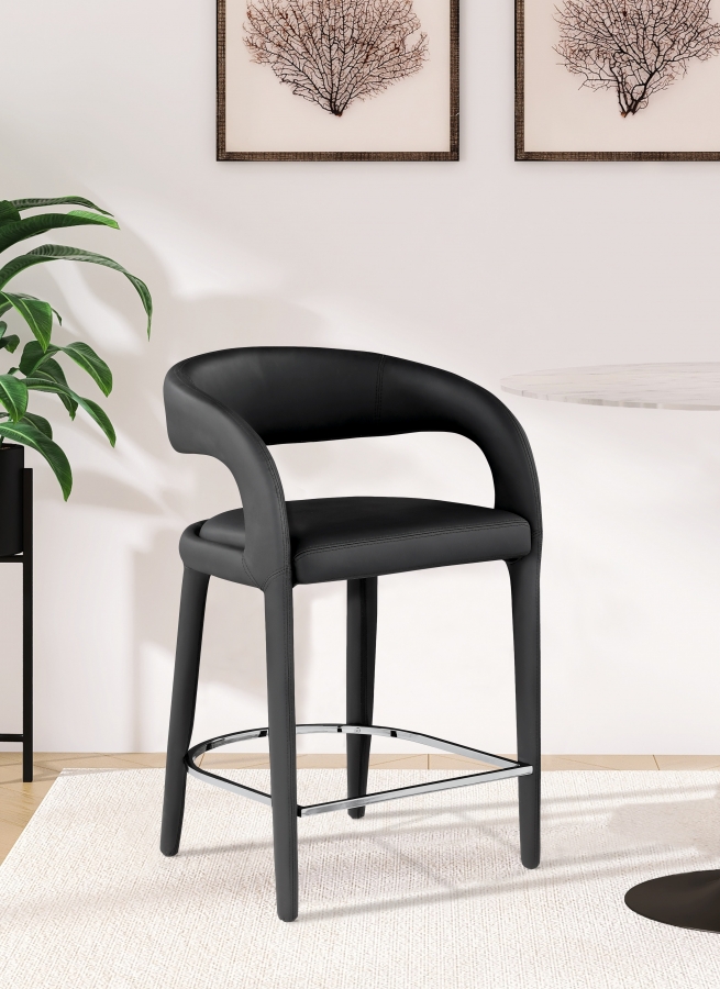 Sylvester Vegan Leather Upholstered Counter Stool