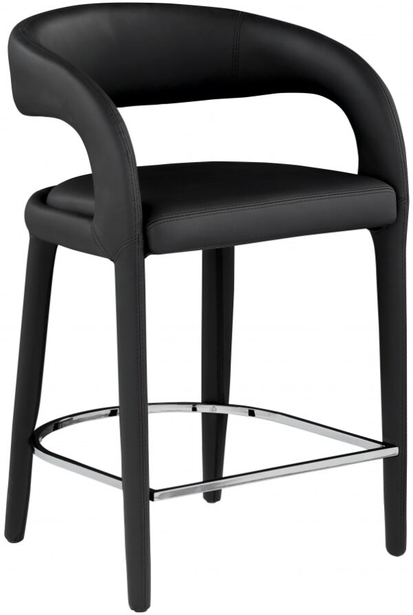 Sylvester Vegan Leather Upholstered Counter Stool