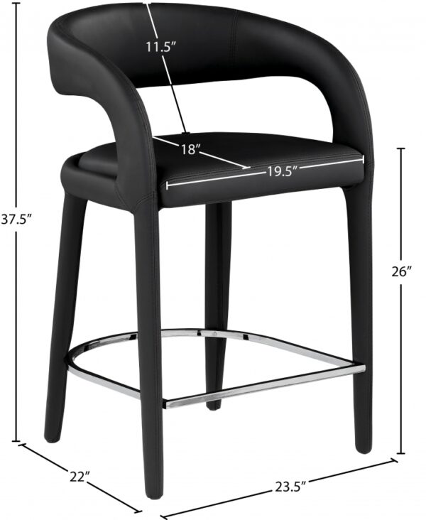 Sylvester Vegan Leather Upholstered Counter Stool
