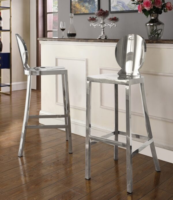 Maddox Chrome Stainless Steel Bar Stool