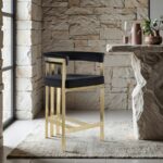 Marcello Velvet Upholstered Counter Stool